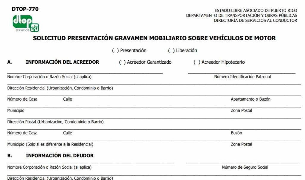 Formulario dtop dis 156 cesco citas puerto rico